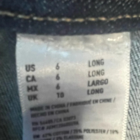 American Eagle Super High Rise Jeggings, Dark Wash, Size 6 Long - Picture 2 of 7